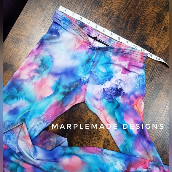 NWT*XS /X Long 23x36 flare 💜Marplemade Designs flares mid waist, nylon/s - Picture 2 of 14